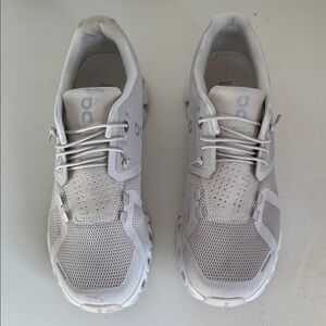 On Running Cloud Mesh Athletic Sneakers in cream